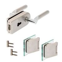 GlastüRbeschlag Set D Pz + Office BäNder Rt Edelstahl GlastüRschloss Lightning