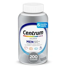 Centrum Silver Men's 50+ Multivitamin with Vitamin D3 B-Vitamins Zinc for Mem...