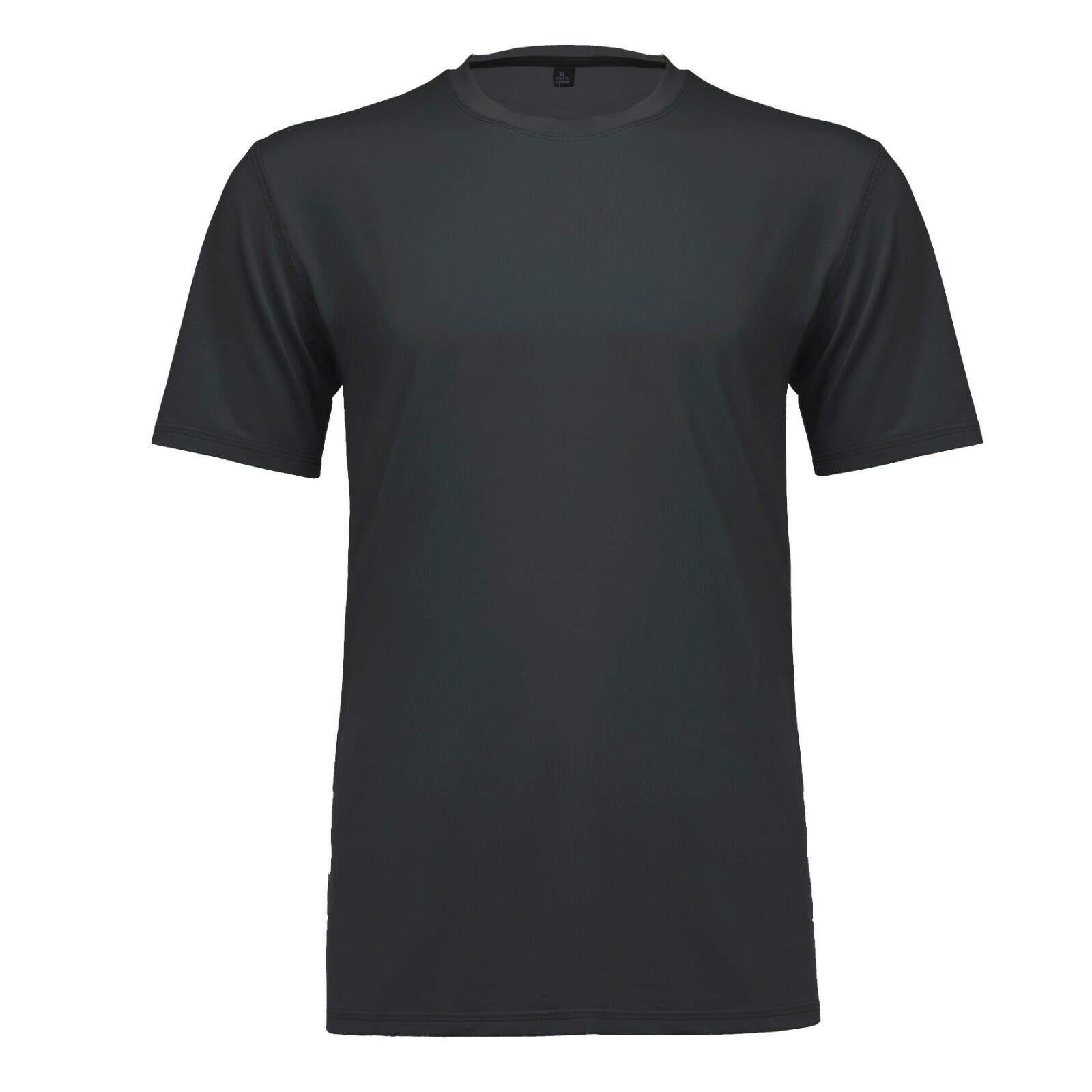 Camiseta deportiva gris carbón oscuro de calidad para hombre gimnasio rendimiento entrenamiento top
