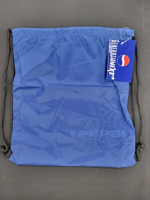 Vintage Pepsi-Cola Generationext Blue Nylon Drawstring Bag In Original Plastic