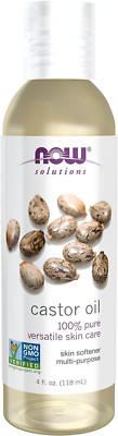 NOW Solutions, Castor Oil, 100% Pure Versatile Skin Care, Multi-Purpose, 4-Ounce