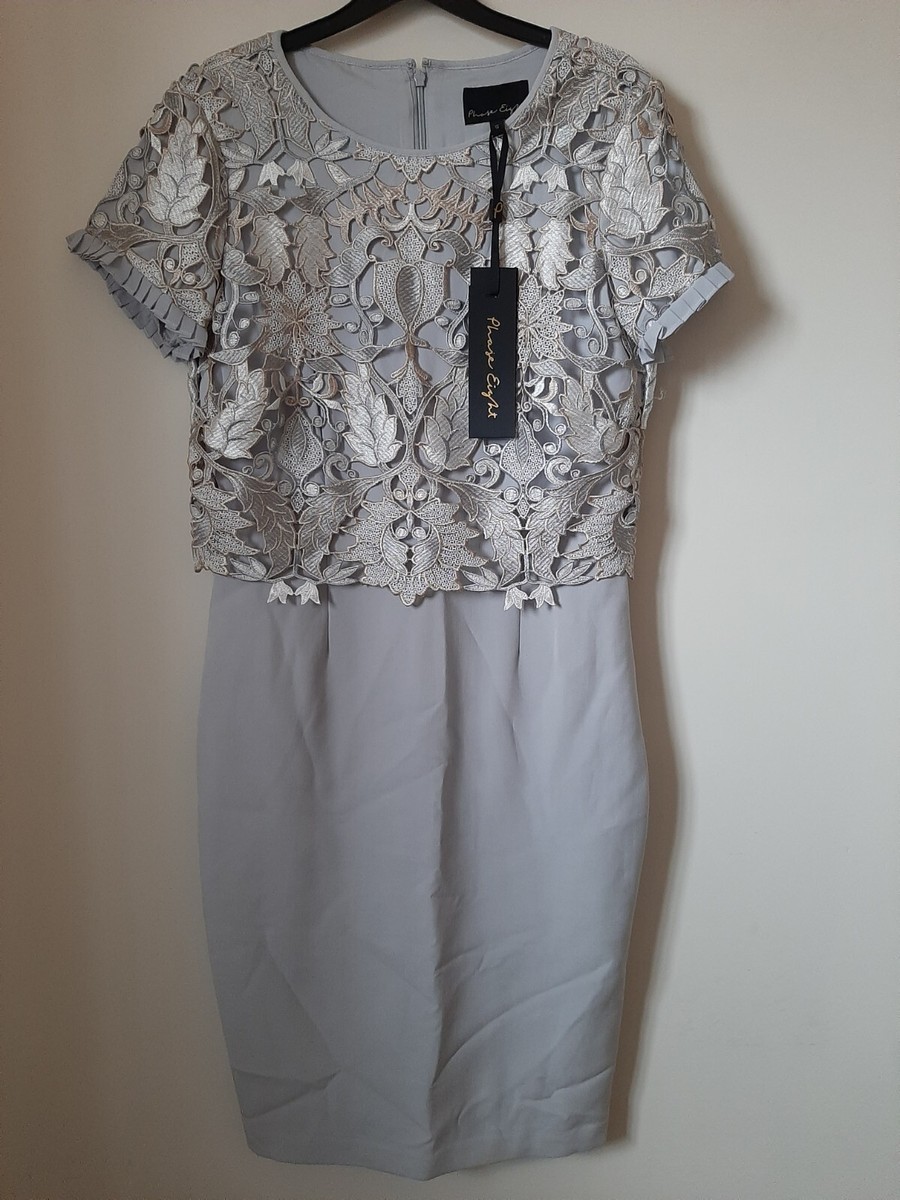Phase Eight Size 10 Smoke Suki Lace Dress