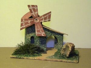 Casetta Per Presepe Vintage In Cartoncino Mulino Ebay