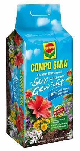 COMPO SANA® Qualitäts-Blumenerde ca. 50% weniger Gewicht 60 L (0,33€/1l)
