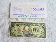 Disney 5 Dollar 2005 "A" Donald Duck "Barcode" uncirculated + Couvert A00103512