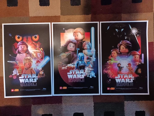 Star Wars Trilogy Lego 11" x 17" Movie Collector's Poster Prints (Set of 3)