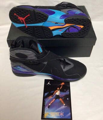 Nike Air Jordan 8 Retro Aqua 2015 Black Concord 305381-025 Men's
