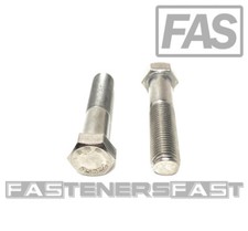 (5) 7/16-20x2 Stainless Steel Hex Cap Screws Hex Bolts (UNF) FINE THREAD