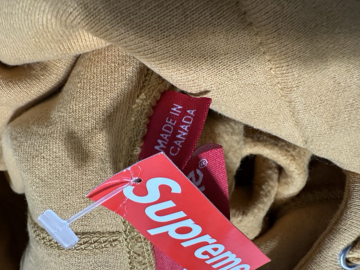 Supreme Arabic Logo Hooded Sweatshirt Hoodie Mustard FW21 Size M