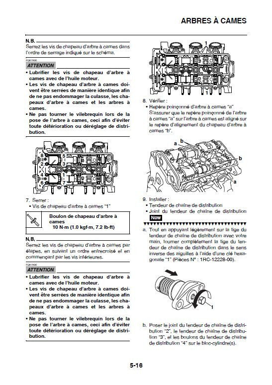 Évitez les erreurs de couple avec le manuel d'atelier Yamaha MT-09 Tracer PDF
