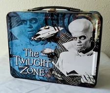 Twilight Zone Metal Lunch Box To Serve Man Richard Kiel Kanamit Bif Bang Pow CBS