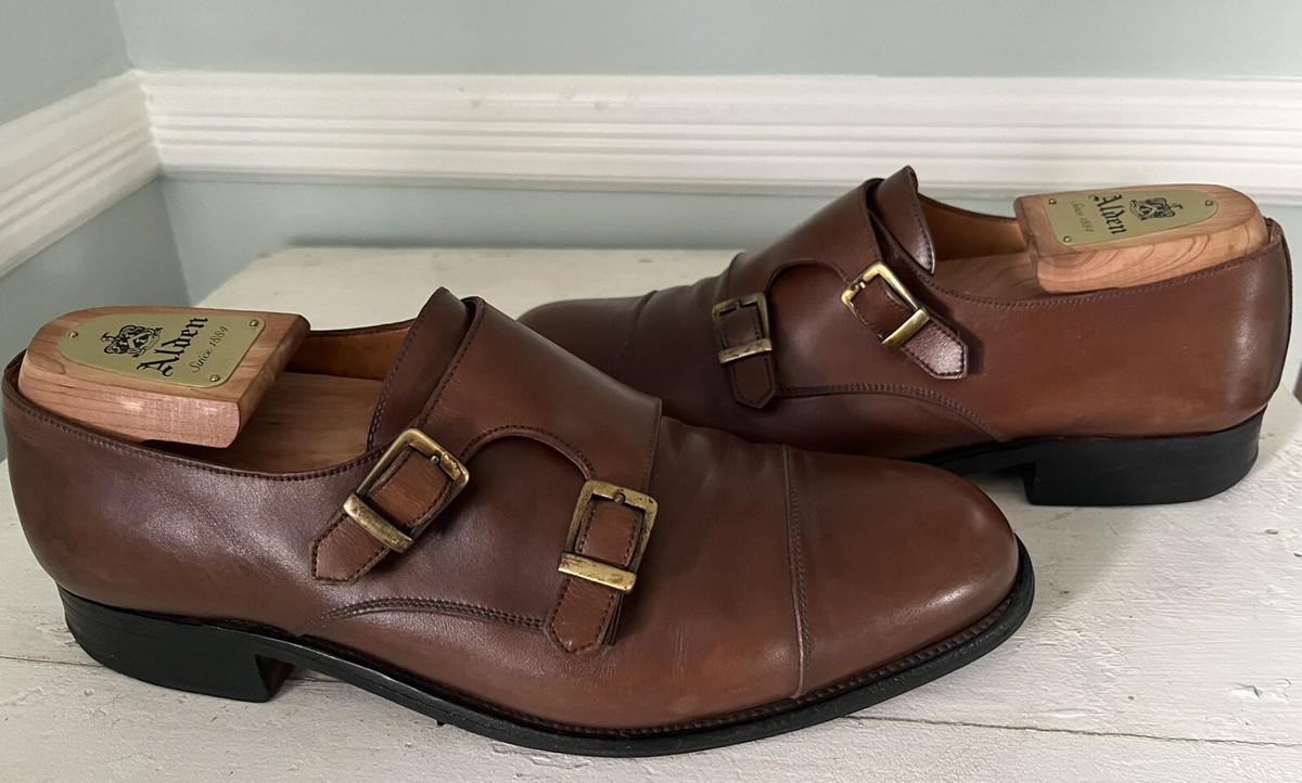 G. Brown Jaxon Suede Monk Strap Shoe, Men’s size 12, Taupe Bower Mid Brown Suede Monkstrap main image 2