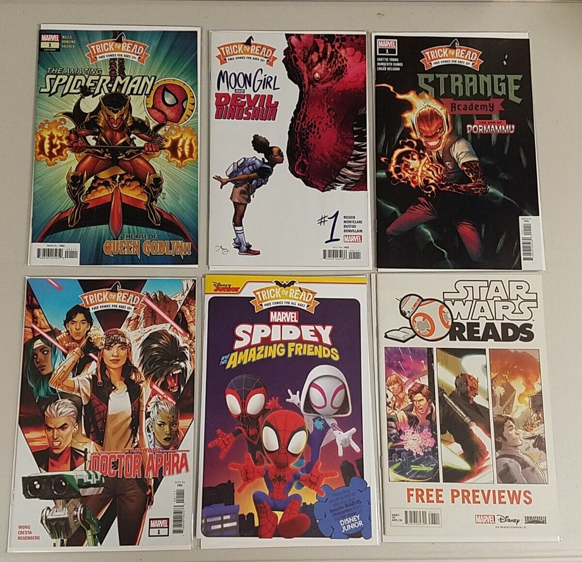 Trick-or-Read 2022 and Star Wars Reads Preview Marvel Comics Lot of 6 VF/NM
