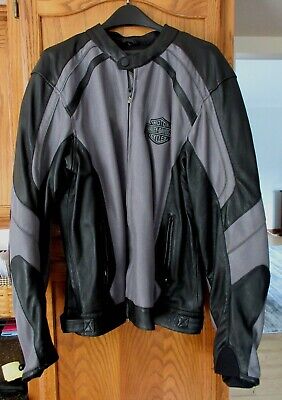 HARLEY DAVIDSON LEATHER MOTORCYCLE JACKET W/ARMOR SAFETYPADS (2XL TALL ...