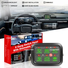 6 Gang Switch Panel LED Light Bar Automatic Dimmable Universal Electronic Relay