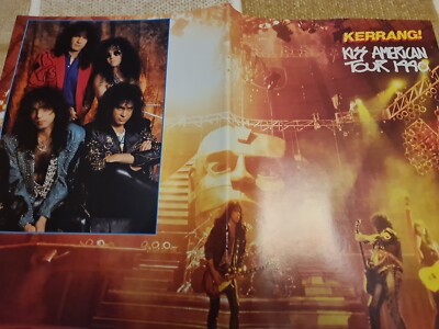 Vintage A3  ERIC CARR KISS PAUL STANLEY GENE SIMMONS BRUCE KULICK POSTER KERRANG
