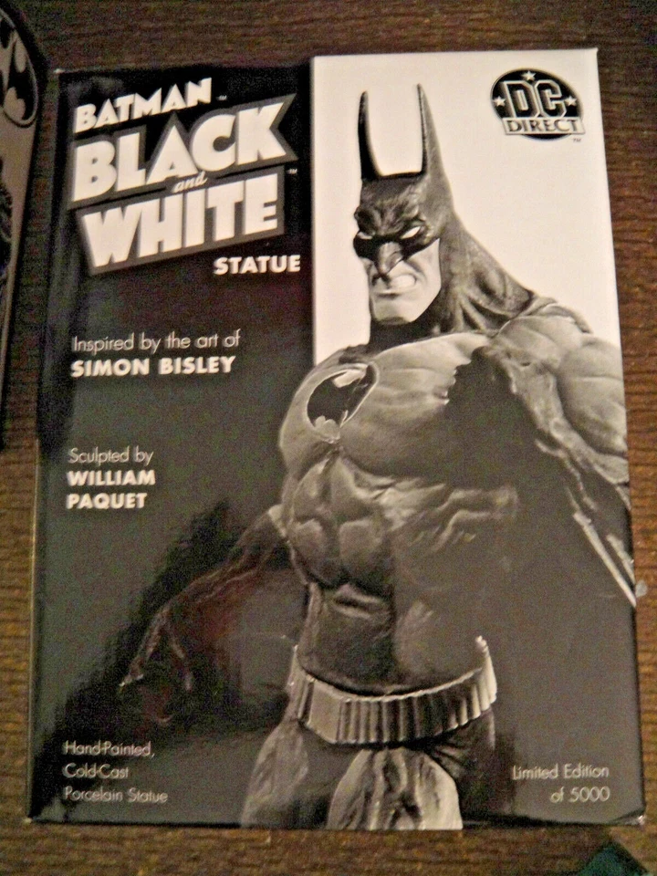 DC DIRECT BATMAN BLACK and WHITE 1st Edition SIMON BISLEY STATUE Maquette - Image 2 of 4