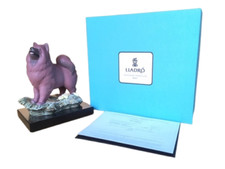 Statuina bambola in ceramica LLADRO collezione zodiaco giapponese "cane" con ...