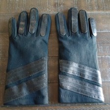 Vintage Black Driving Gloves Lined One Size Stretch Thermal Insulation