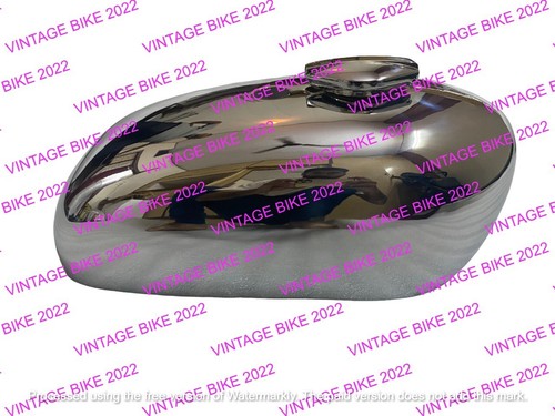BSA A65 SPITFIRE HORNET CHROME FUEL TANK 2 GAL + CAP/SUITABLE FOR - Picture 1 of 6