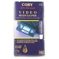 Coby VHS Video Head Cleaner Tape and Solution 50 Full