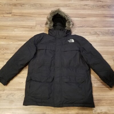North Face Mens XXL 2X McMurdo Parka Jacket Coat Black Down Winter Fur Hood  TNF