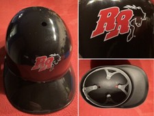 FRISCO ROUGHRIDERS fullsize plastic black baseball helmet, great for autographs