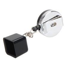 Billiards Snooker Pool Cue Chalk Holder Retractable Drawing Belt Clip