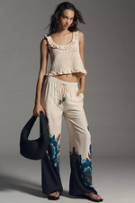 NWT Anthropologie Farm Rio x Anthropologie Printed Pull-On Pants Medium