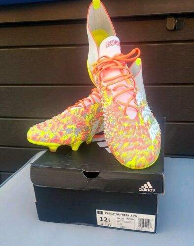 Adidas Predator Freak.1 FG Soccer Cleats Men's Size 12.5 FY6258 Gray White...