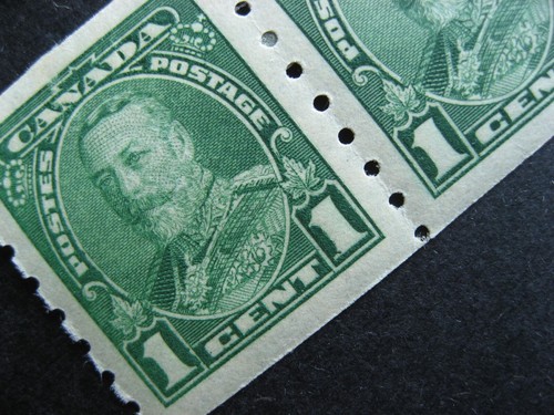 Canada KGV narrow 1 variety Ut 228ii MH flaw in stamp 4 see pictures - Picture 2 of 3