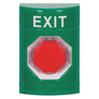 Safety Technology International Exit Push Button,Green,Polycarbonate SS2105XT-EN