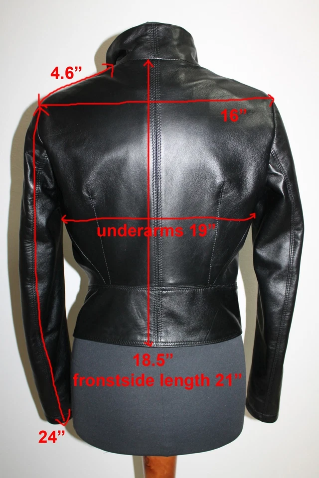 Italien Handmade Femme Cuir Asymétrique Veste M Crocodile Marron Vintage - Photo 4/4