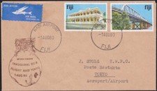 FIJI 1980 Air New Zealand first flight Nadi to Tokyo Japan.................D2439