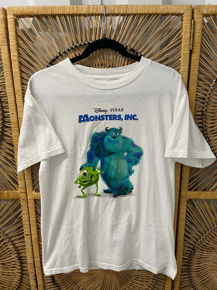 新品 00S MONSTERS INC Movie プロモ Tシャツ XL Vintage 2001 Disney Pixar Monsters Inc. White Movie Promo T