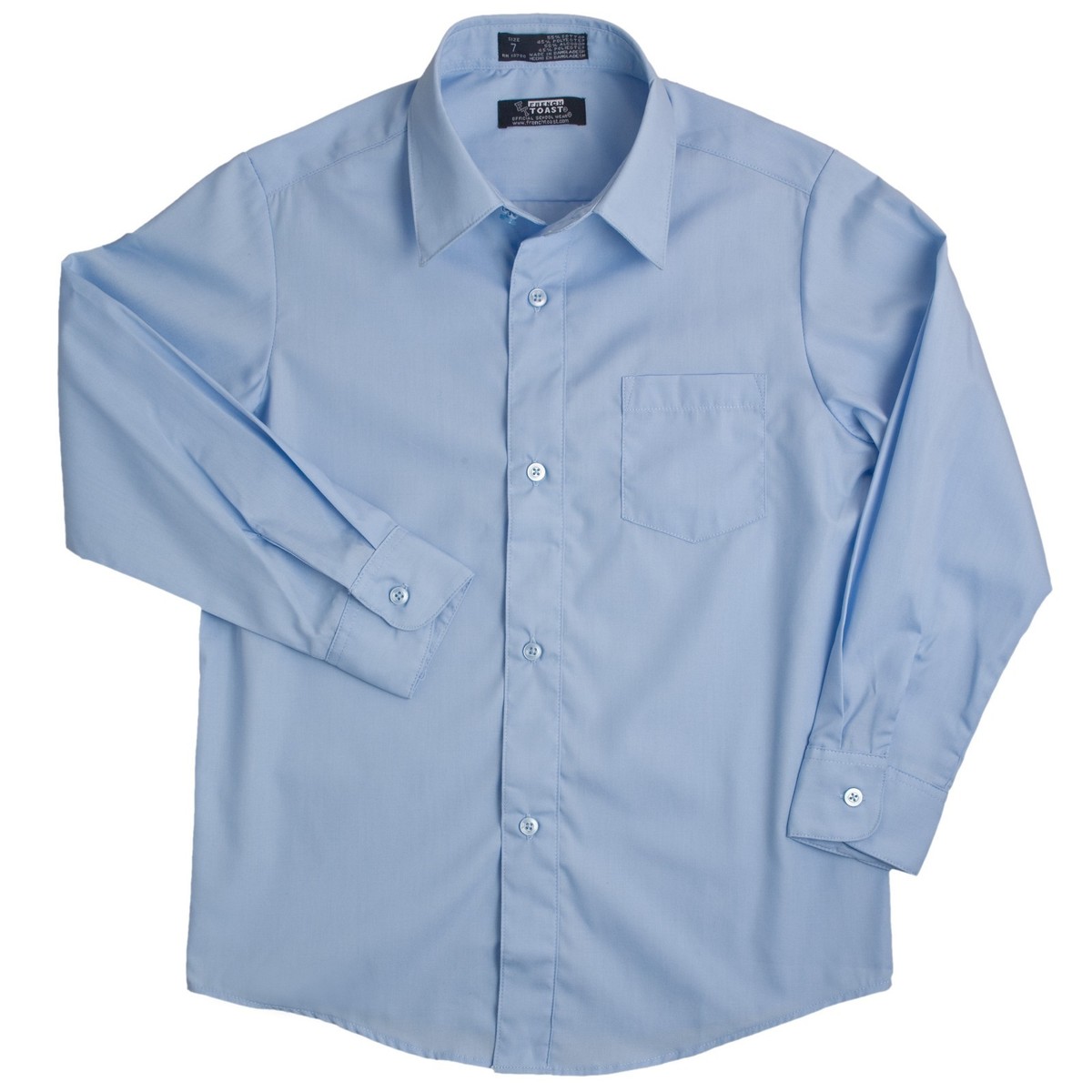 french toast dress shirt French Toast L/S Light Blue Boys Button-Down Dress/School Shirt  ExpandableCollar