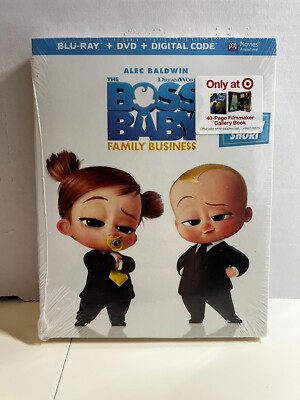 The Boss Baby Family Business w/ slipcase Blu-Ray + DVD Target Exclusive New