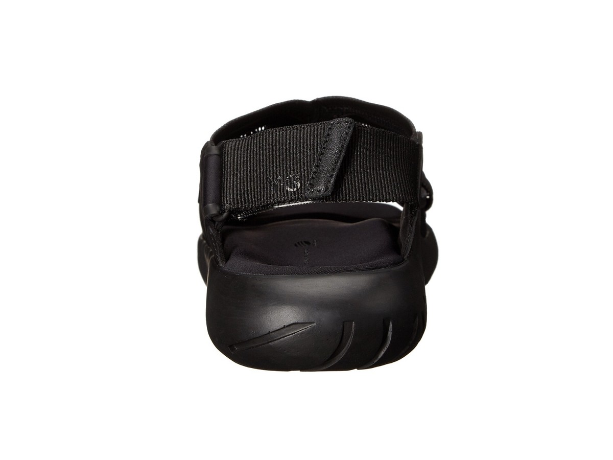 Y-3 by Yohji Yamamoto QASA ELLE SANDAL Black Strapped Wedges