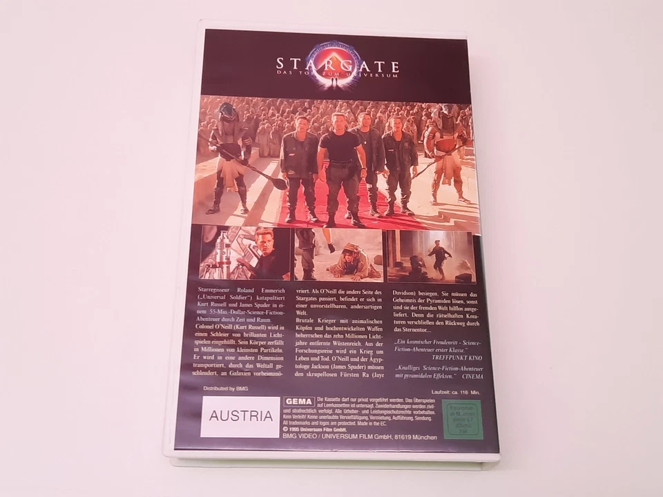 Stargate 1994 VHS German PAL BMG UFA Video Kurt Russell James Spader Emmerich - Bild 2 von 4