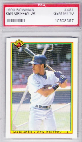 1990 Bowman Ken Griffey Jr. PSA 10 Baseball Card #481 Gem Mint HOF Seattle KID