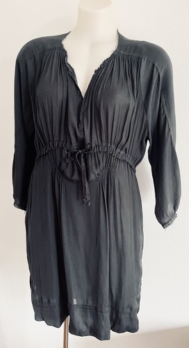 Vestido Corto Isabel Marant Carbón Minimal Negro Mujer Talla 1-S/M Plisado - Imagen 2 de 17