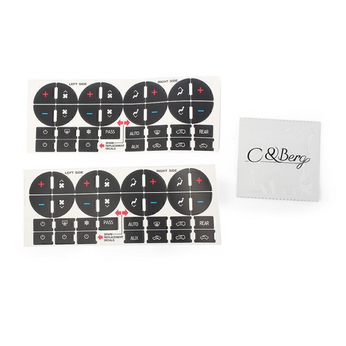 AC Dash Button Repair Kit Decal Stickers Dash Replacement for 2007-13 Chevy GMC - Picture 2 of 7