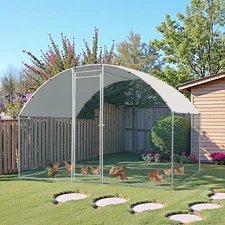 6.5 x 10 FT Metal Walk In Chicken Coop Run Cage Rabbit Hutch Hen House Enclosure