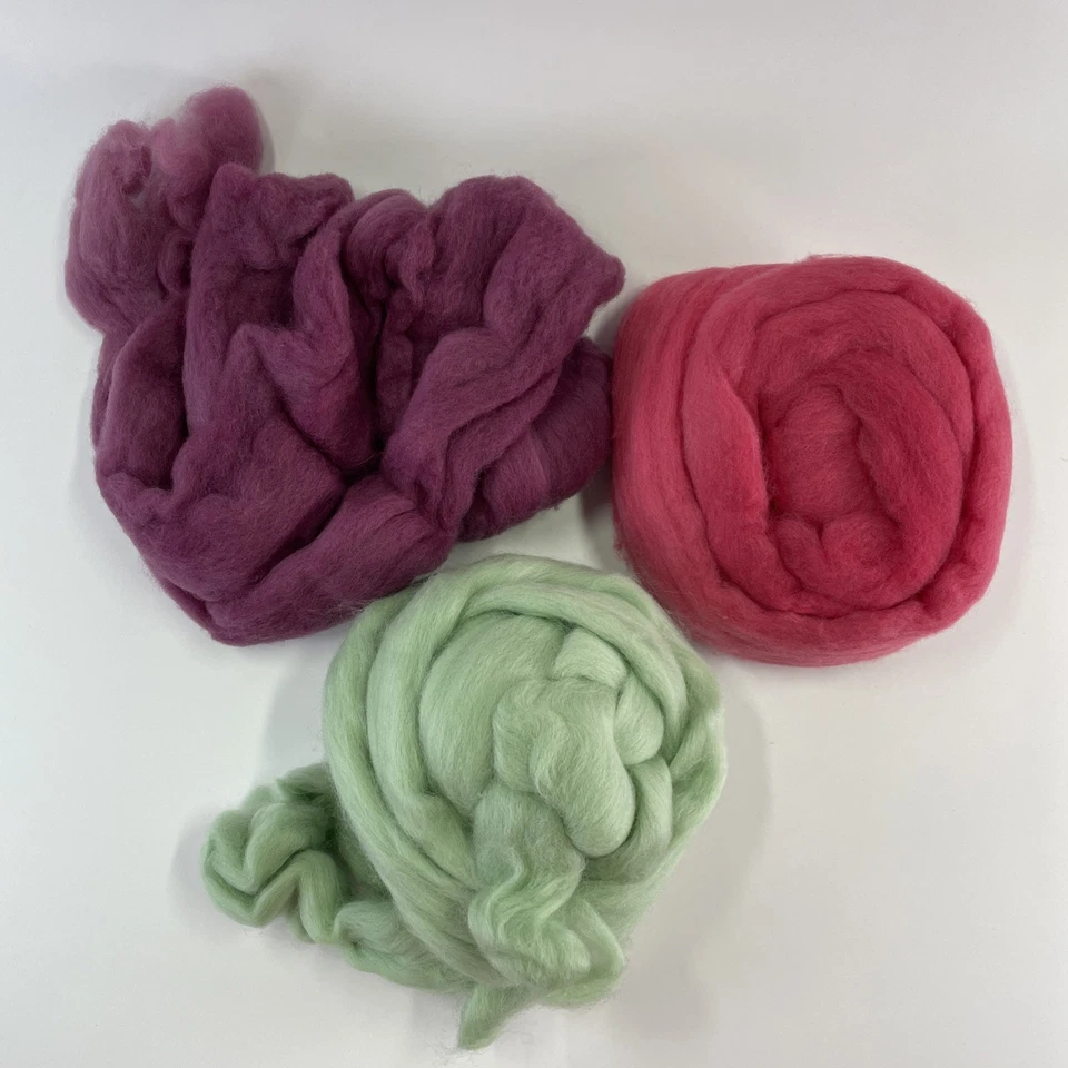 1 lb Lot of Wool Roving Natural and Dyed Mixed Colors for Spinning Felting - Image 4 of 4