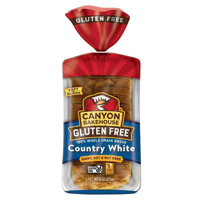 Canyon Bakehouse Country White Gluten Free Bread, 100% Whole Grain Sandwich