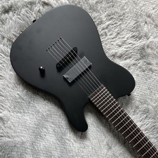 Unbranded 7-string Matte Black Electric Guitar TL Rosewood Fretboard H Pickup