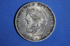 1970 F Germany Ludwig Van Beethoven 5 Mark Silver Coin #M25457