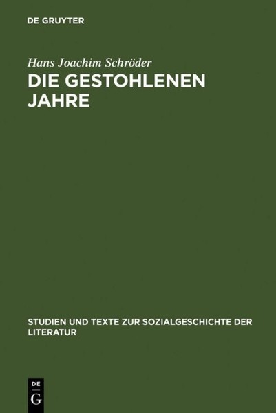 Die Gestohlenen Jahre Hans Joachim SchröDer-image