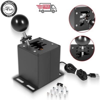 USB PC H Gear Shifter 6+R Sim Racing Game For Logitech G29 G27 G25 Thrustmaster