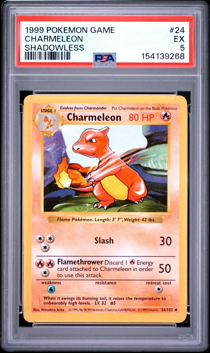 Charmeleon Pokémon TCG Shadowless Individual Collectible Card Game